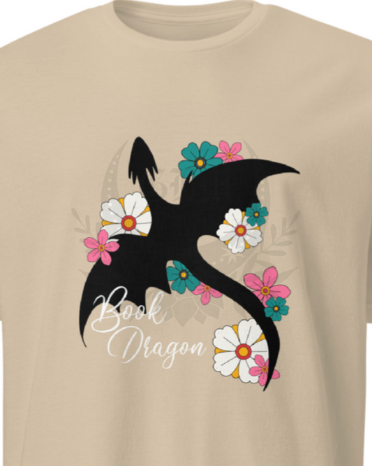 Floral Book Dragon Tee