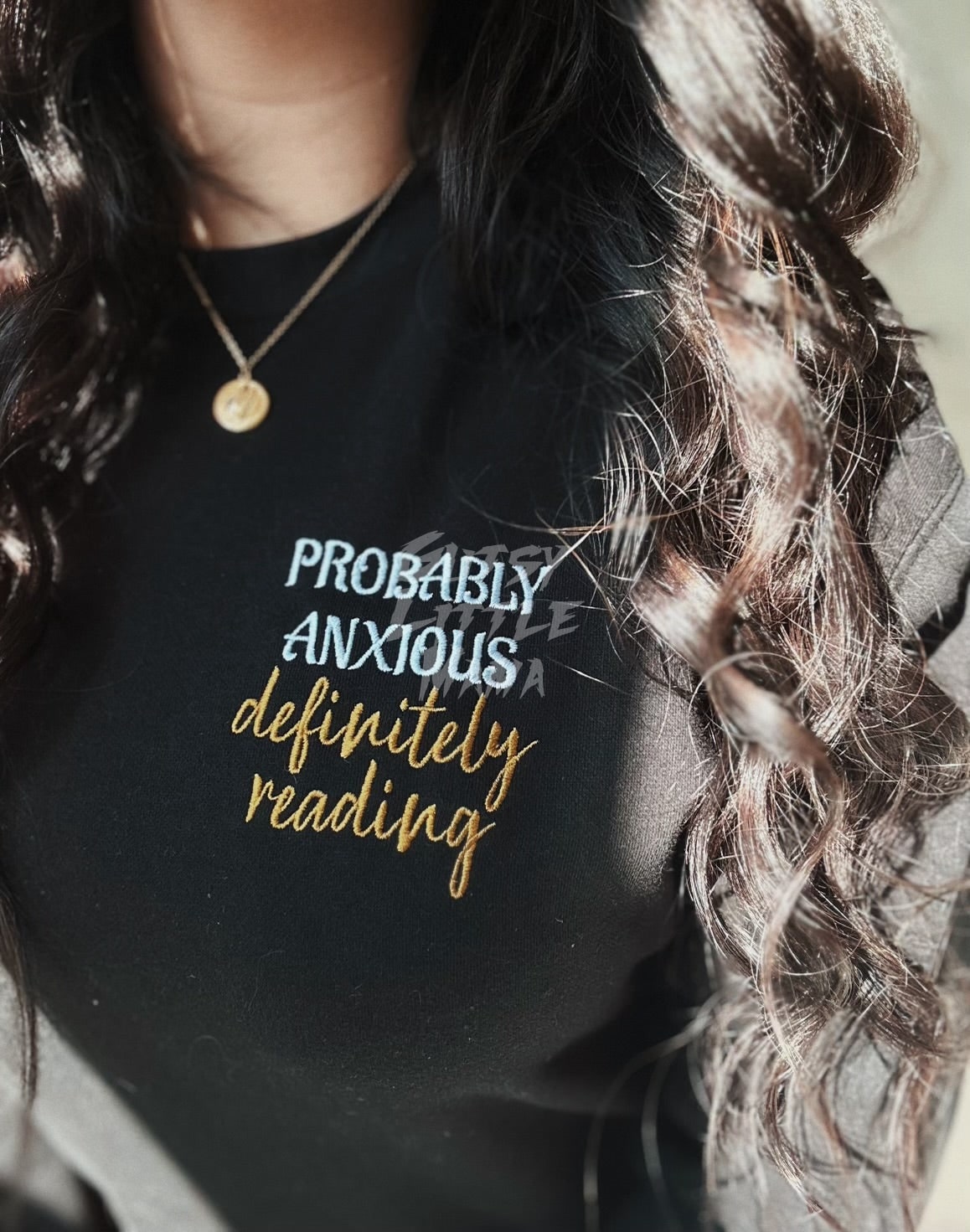 Probably Anxious Embroidered Crew Sweatshirt