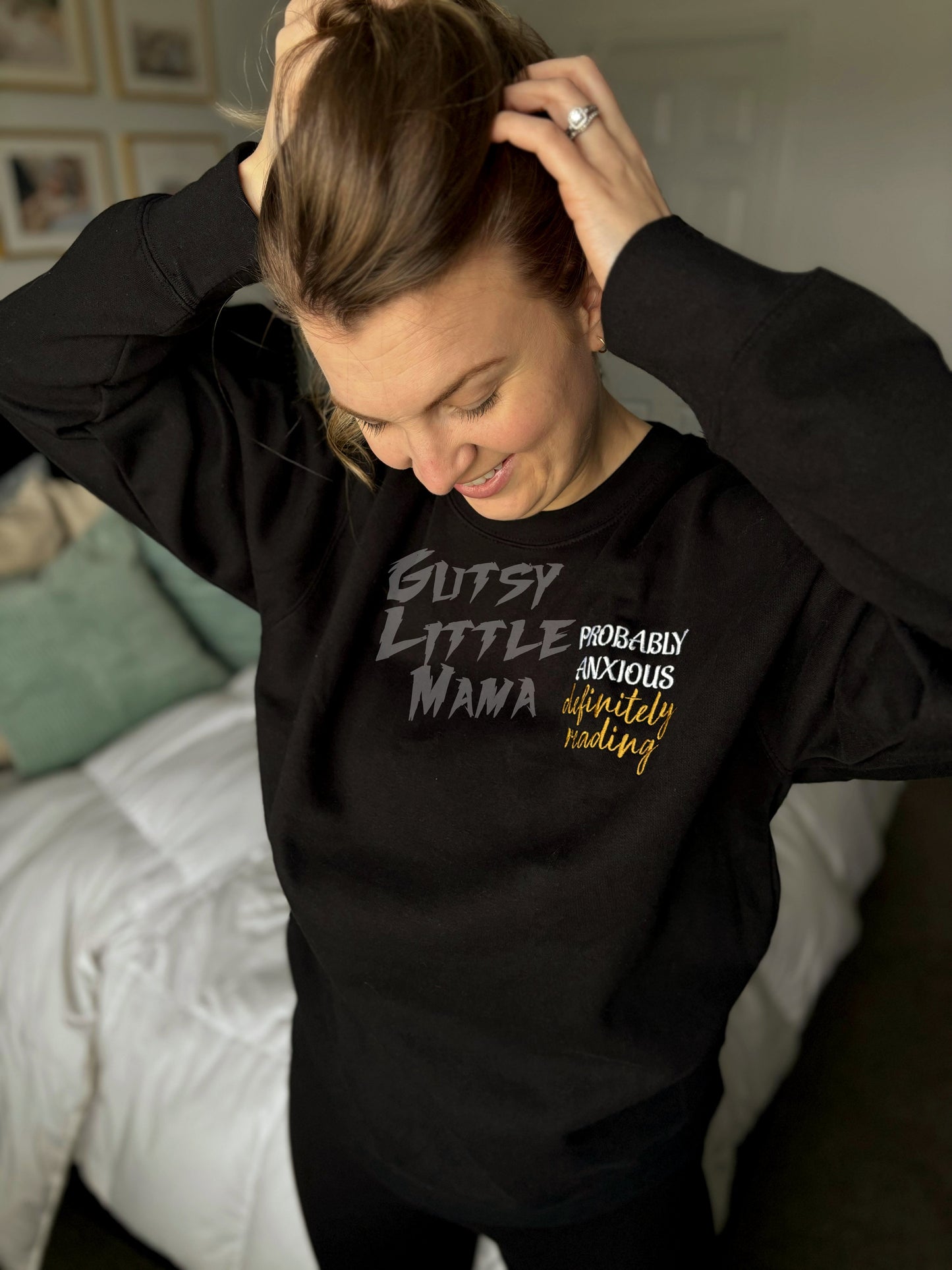 Probably Anxious Embroidered Crew Sweatshirt