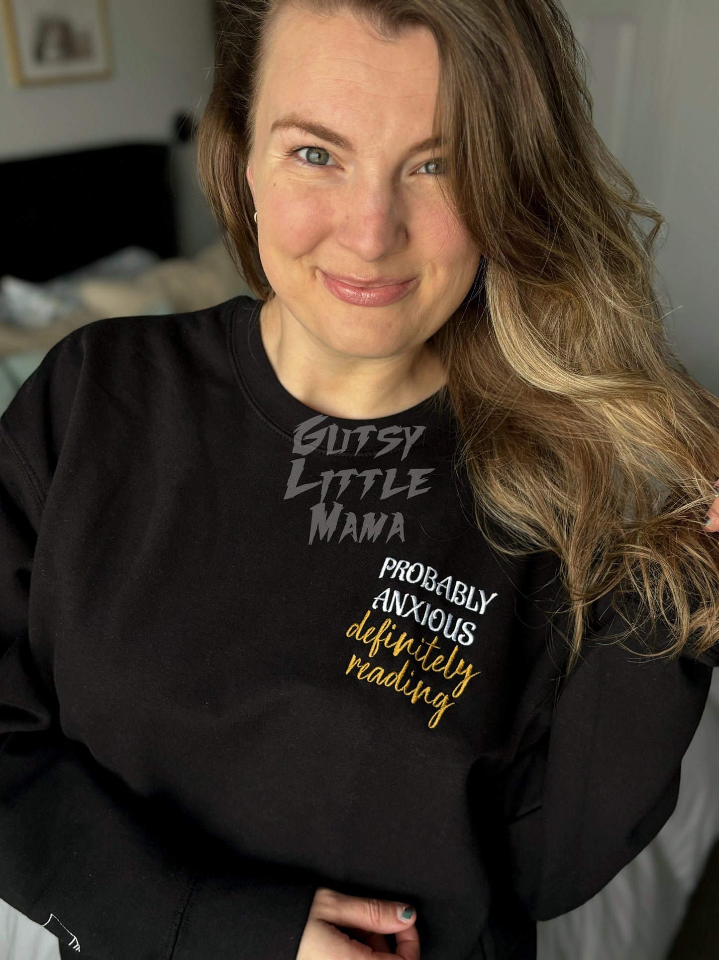 Probably Anxious Embroidered Crew Sweatshirt