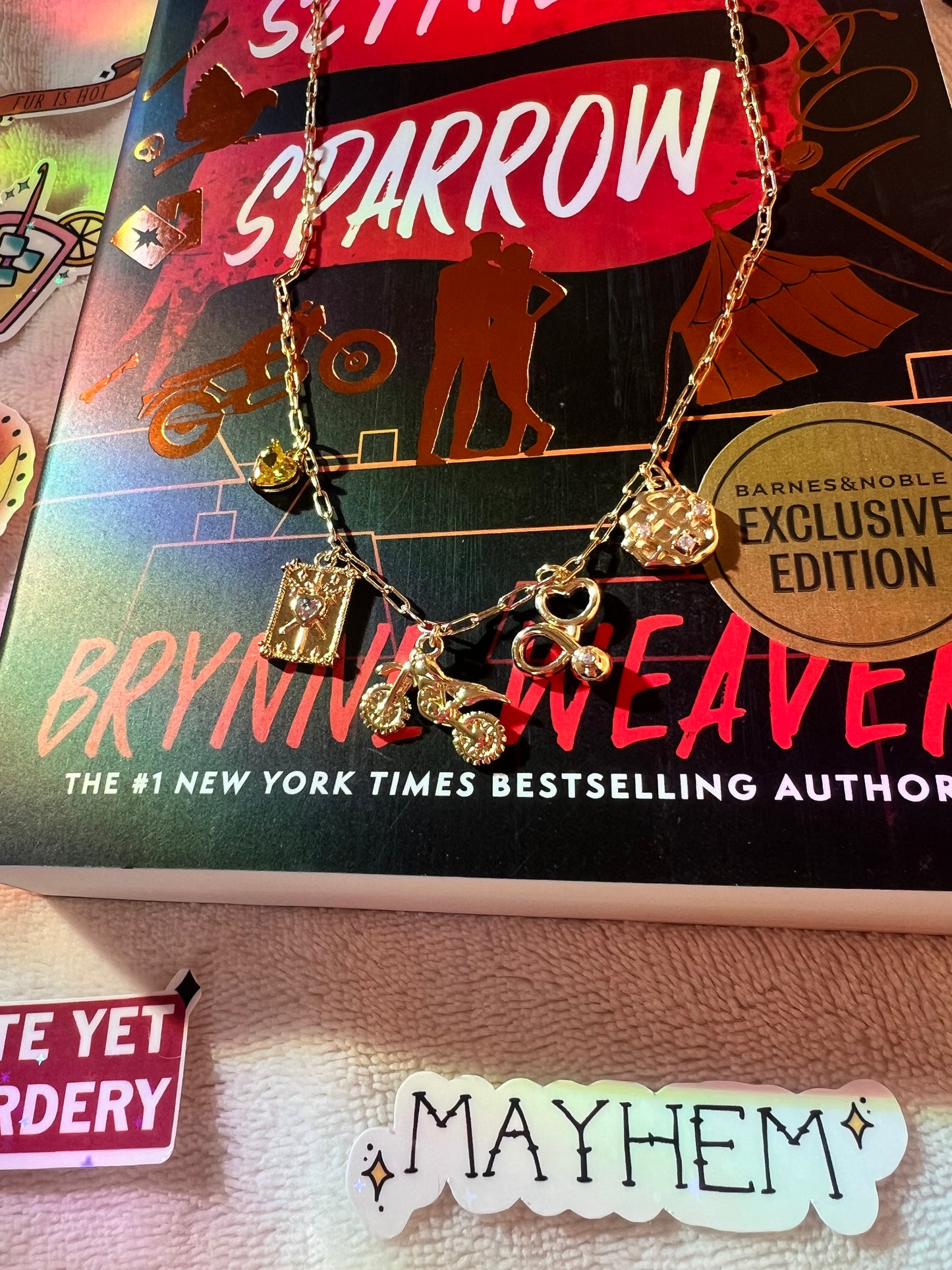 Scythe and Sparrow Charm Necklace