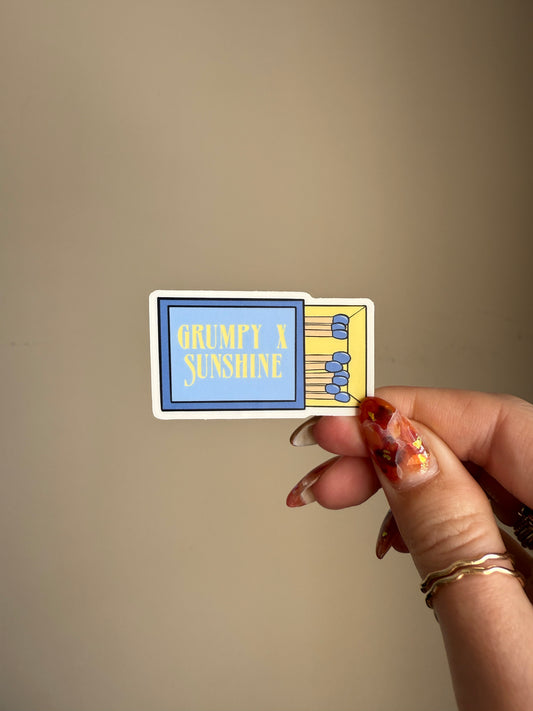 Grumpy x Sunshine Trope Matchbook Sticker