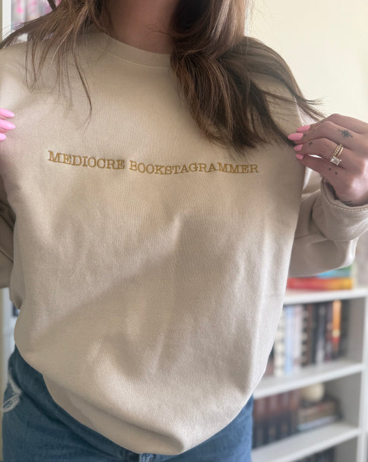 Mediocre Bookstagrammer Luxe Beige Crew