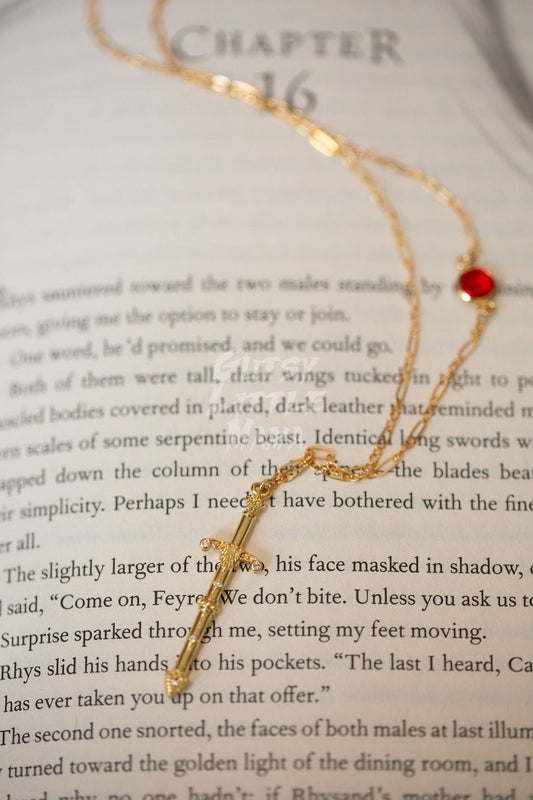 Cassian, Lord of Bloodshed Fae & Fantasy Gold-Filled Necklace