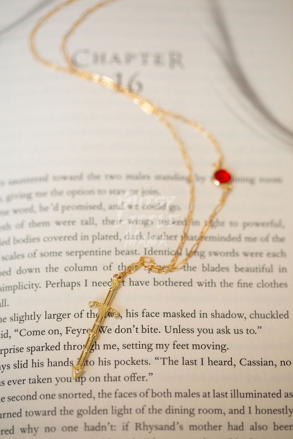 Cassian, Lord of Bloodshed Fae & Fantasy Gold-Filled Necklace