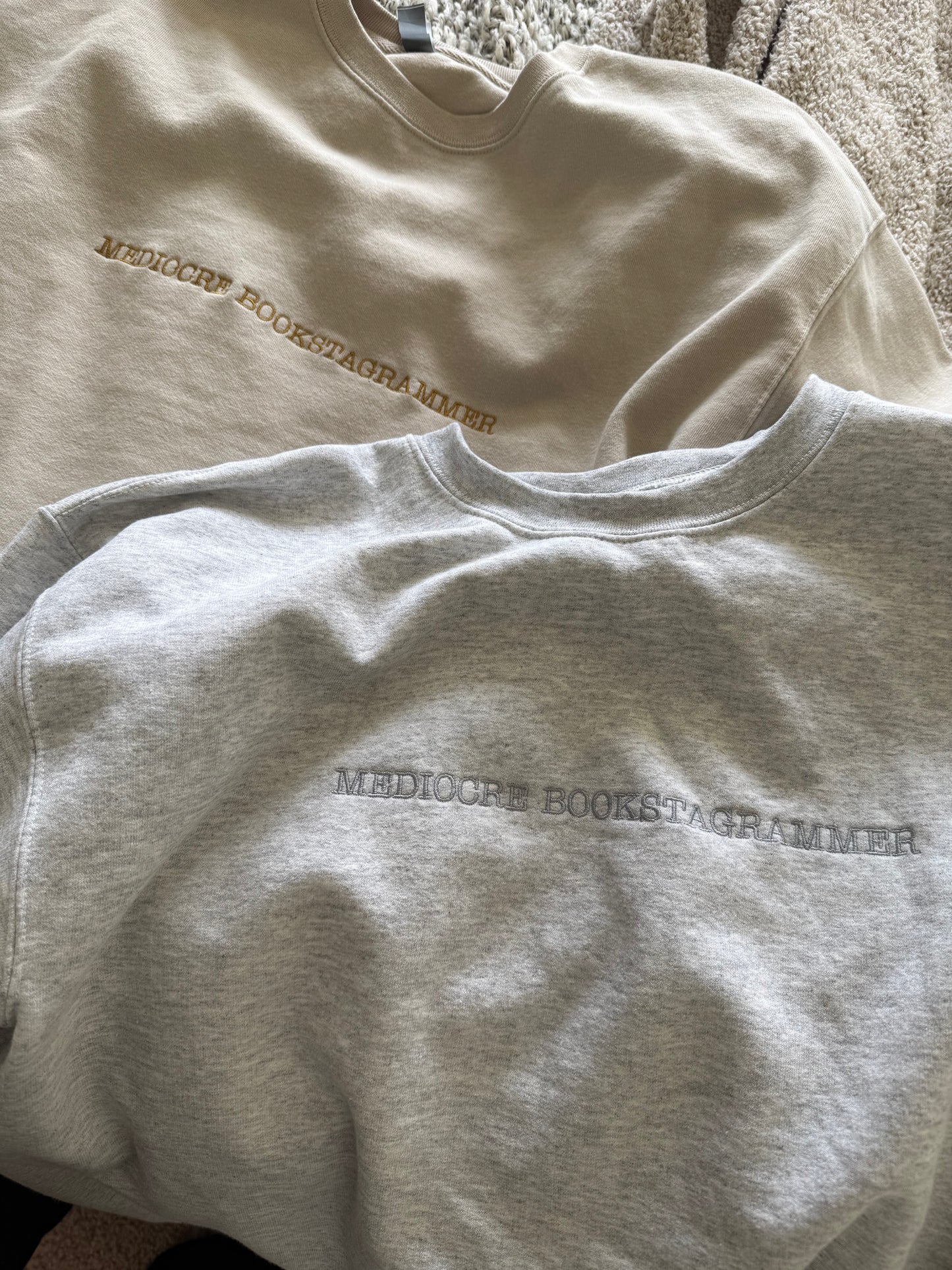 Mediocre Bookstagrammer Luxe Beige Crew