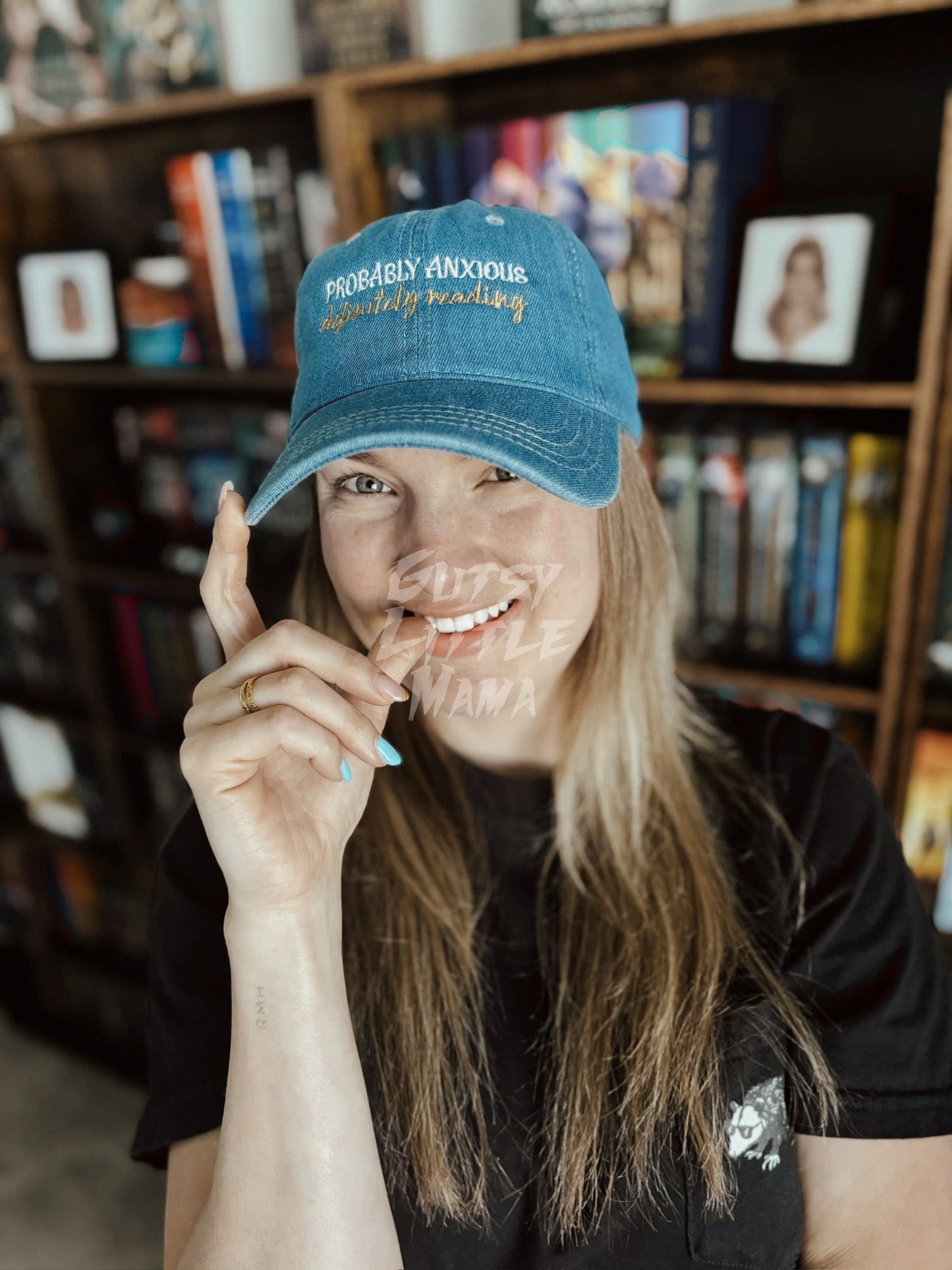 Probably Anxious Definitely Reading Denim Hat