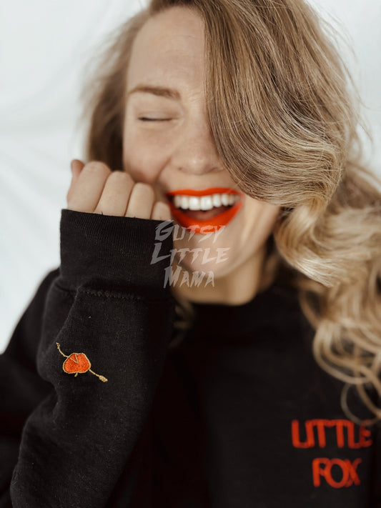 Little Fox Luxe Sweatshirt - Black