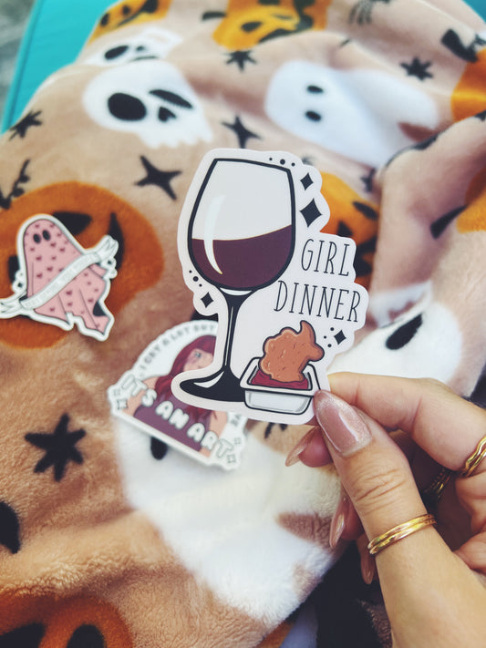 Girl Dinner Sticker