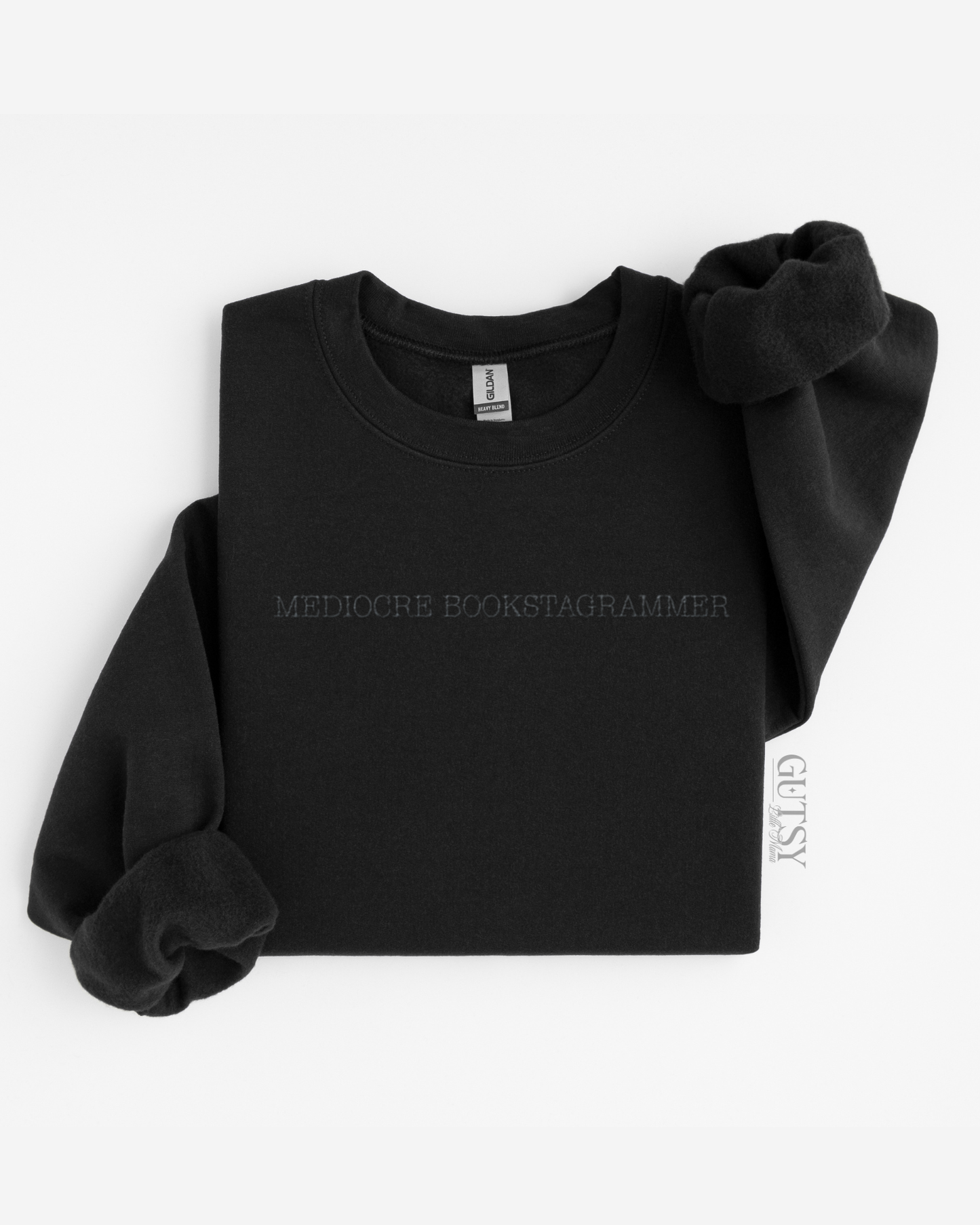 Mediocre Bookstagrammer Embroidered Crewneck Sweater