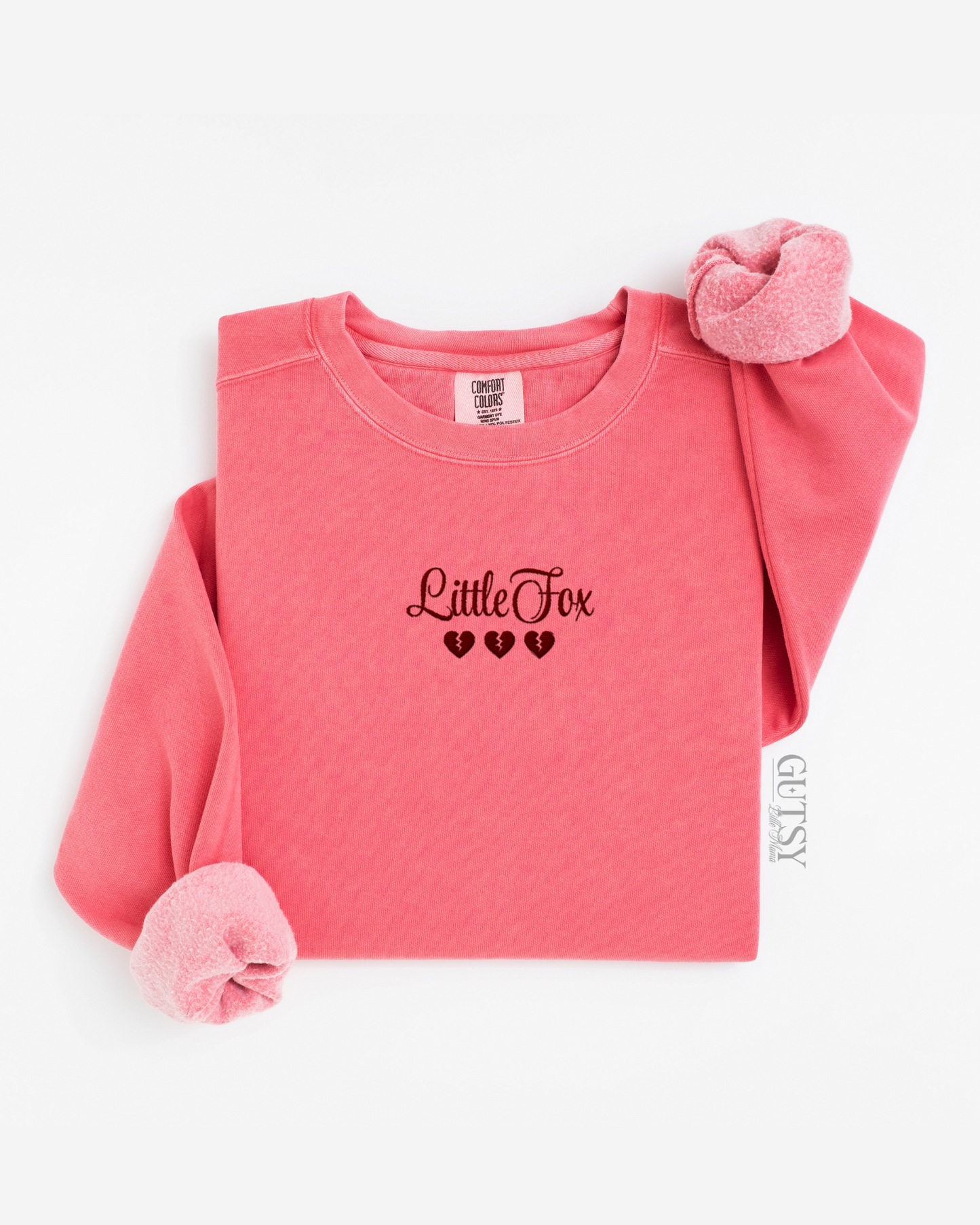 Little Fox Embroidered Crewneck Sweater