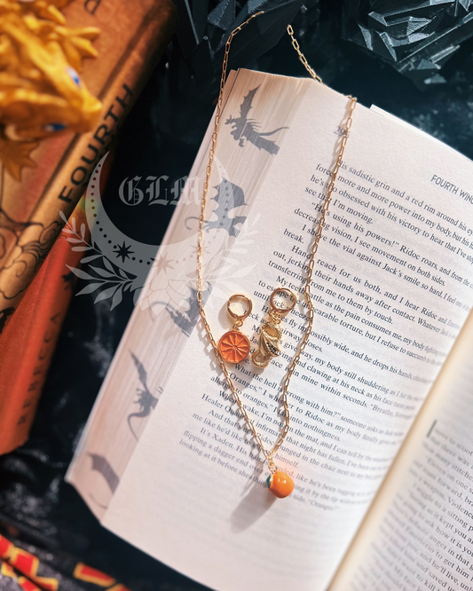 Dragon & Orange Gold-Filled Earrings