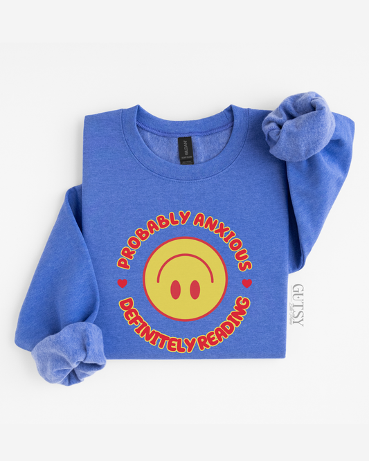 Anxious and Reading Crewneck Sweater