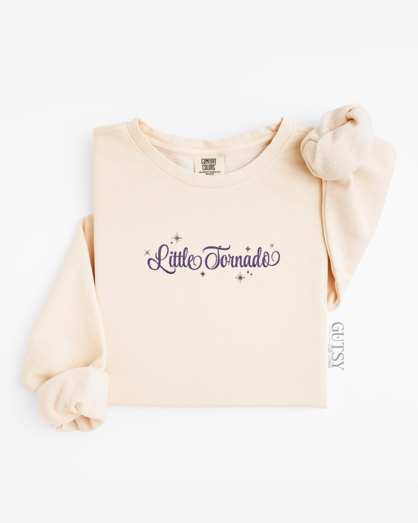 Little Tornado Embroidered Crewneck Sweater