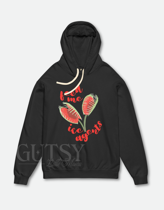 Feed Me Ice Agents Lightweight Fleece Hoodie