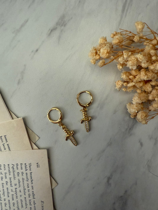 Dagger Gold-Filled Earrings