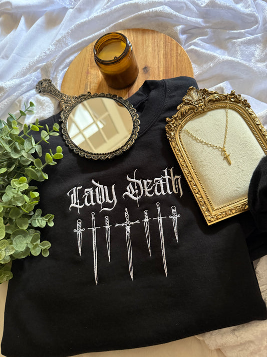 Lady Death Embroidered Sweatshirt