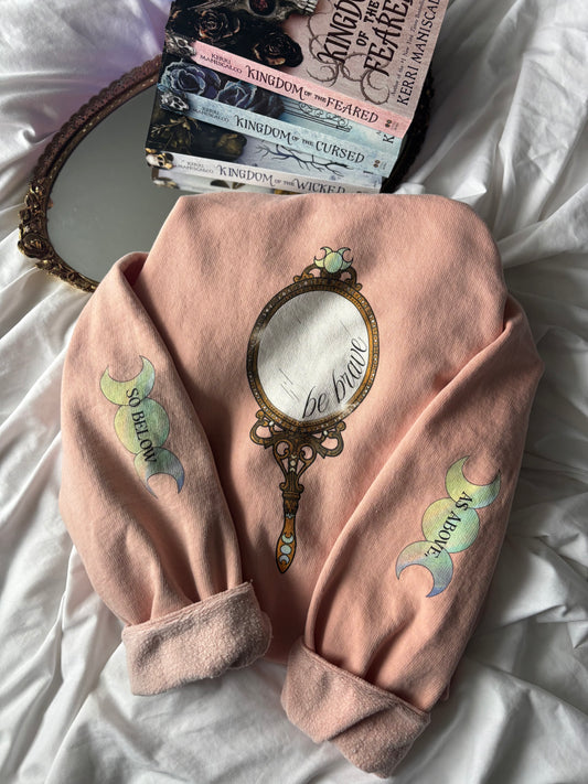 Be Brave Triple Moon Mirror Crewneck Sweater
