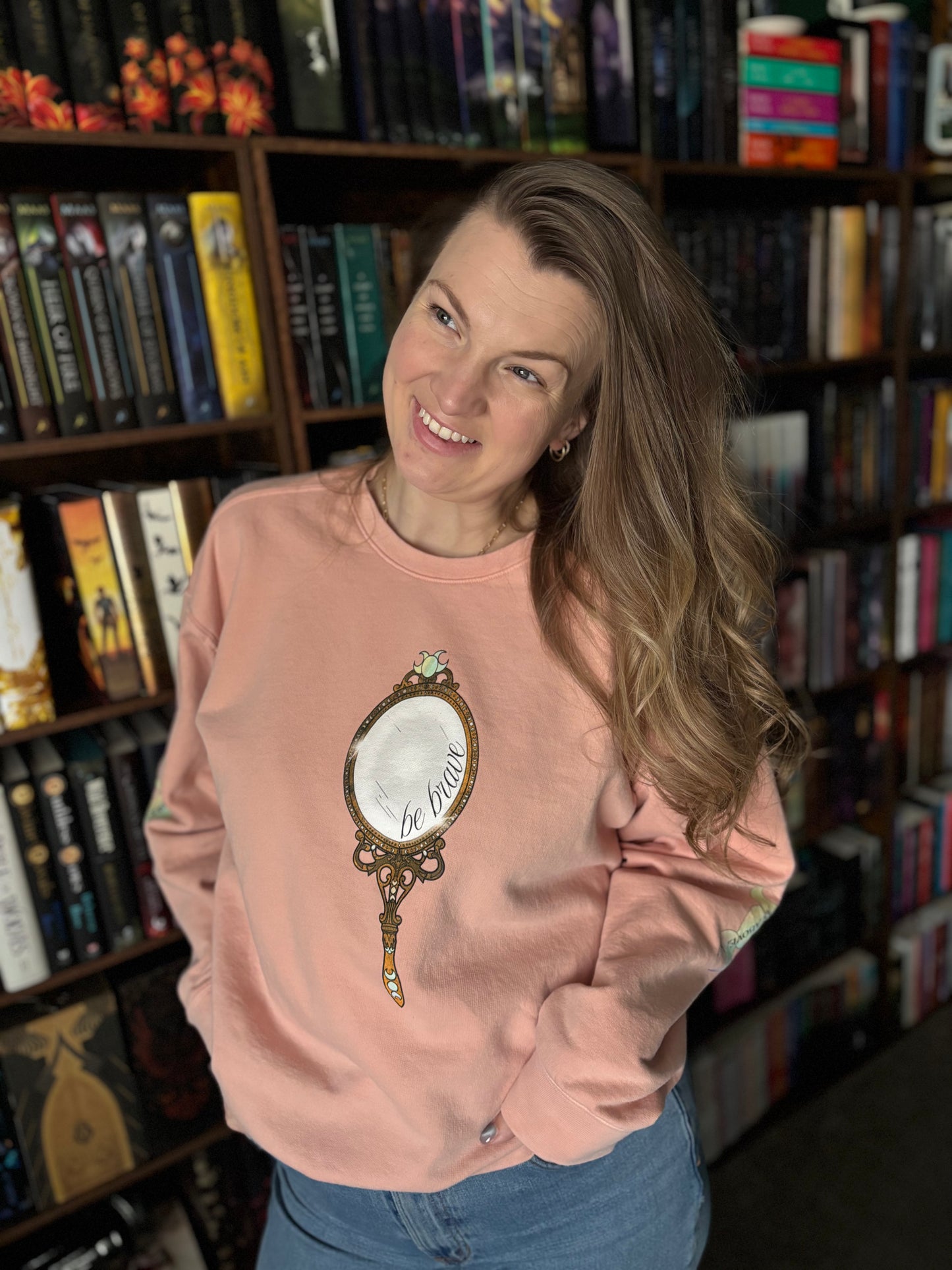 Be Brave Triple Moon Mirror Crewneck Sweater