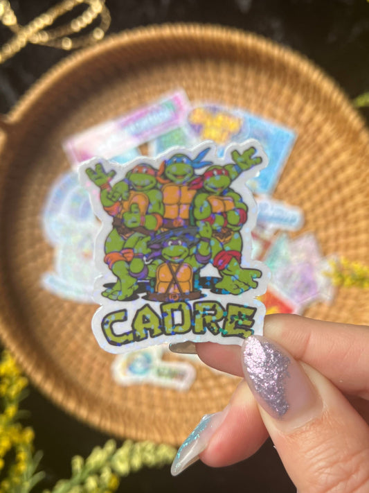 Cadre Turtles Holographic Sticker