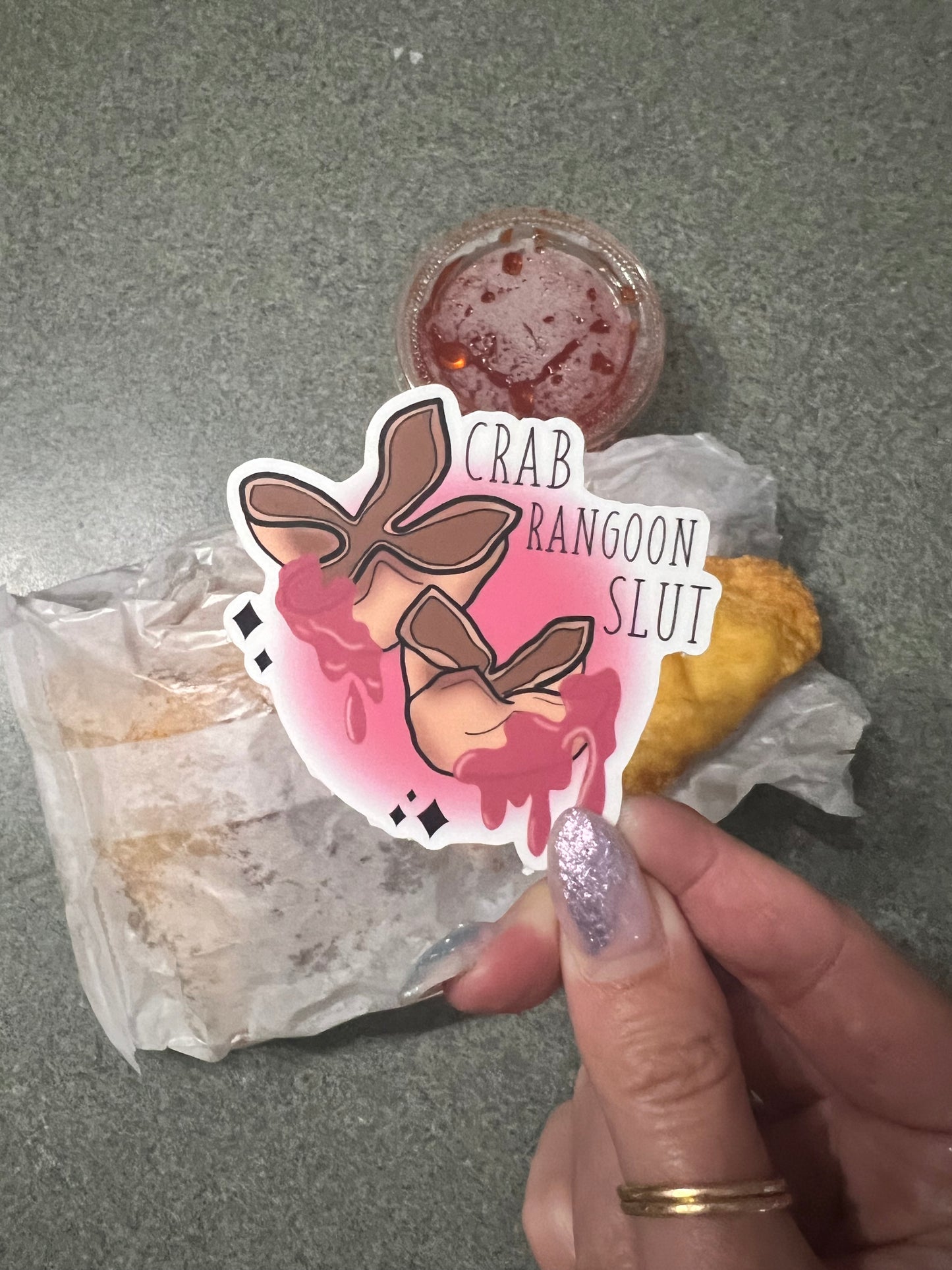 Crab Rangoon Sticker