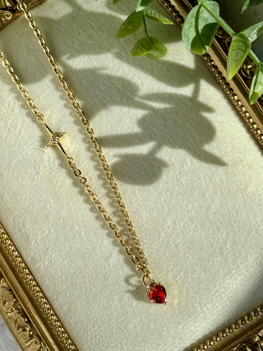 The Firehearted Necklace (gold and silver)