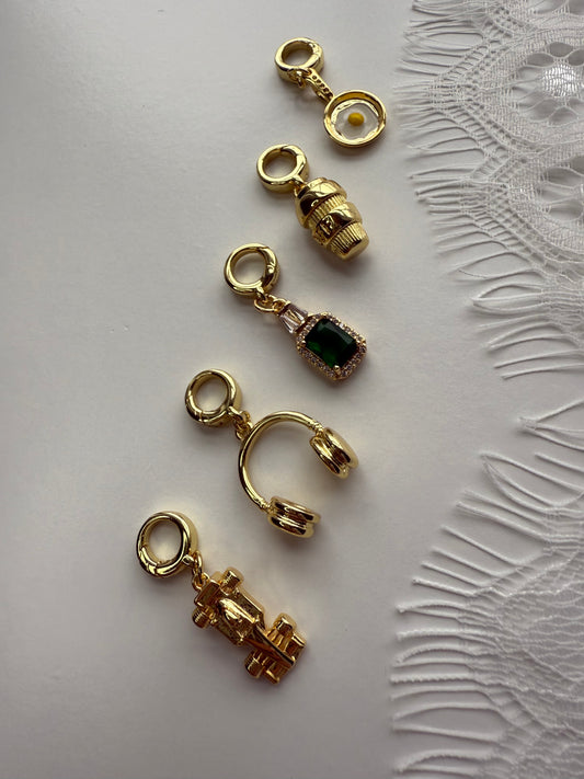 Eggs Coffee Beer Music Cars Charm Set