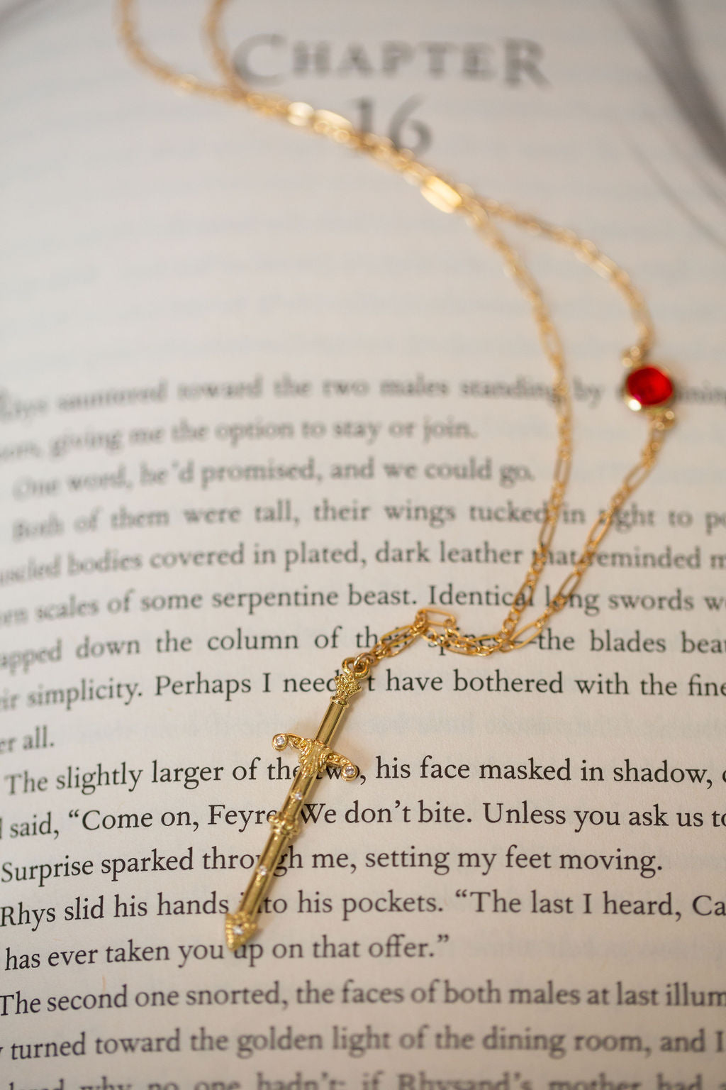 Cassian, Lord of Bloodshed Fae & Fantasy Gold-Filled Necklace