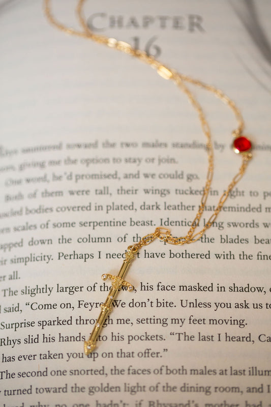 Cassian, Lord of Bloodshed Fae & Fantasy Gold-Filled Necklace