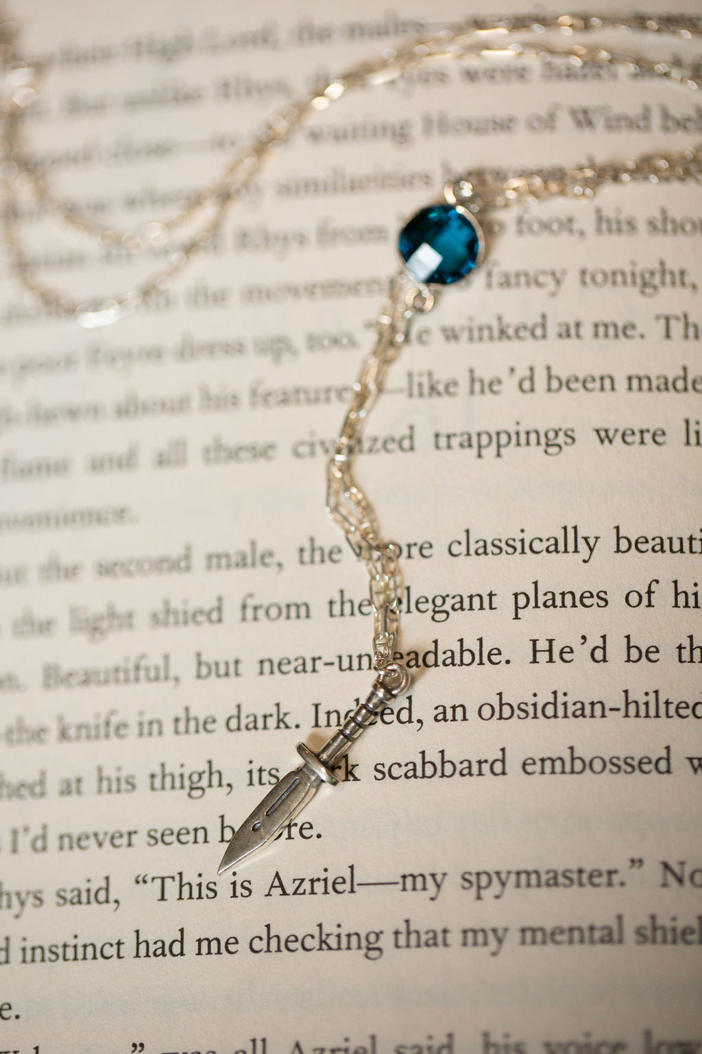 Azriel, The Shadowsinger Fae & Fantasy Sterling Silver Necklace