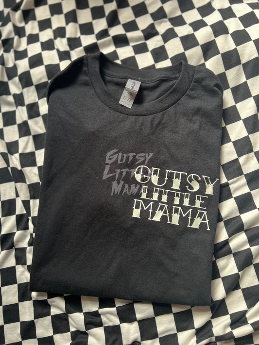 Gutsy Little Mama Black Tee - SMALL