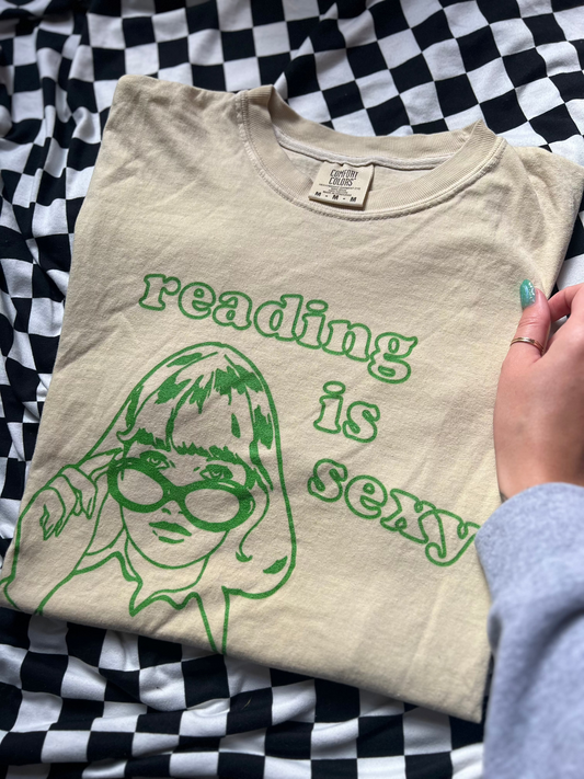 Reading is Sexy Butter Comfort Colors Tee - MEDIUM