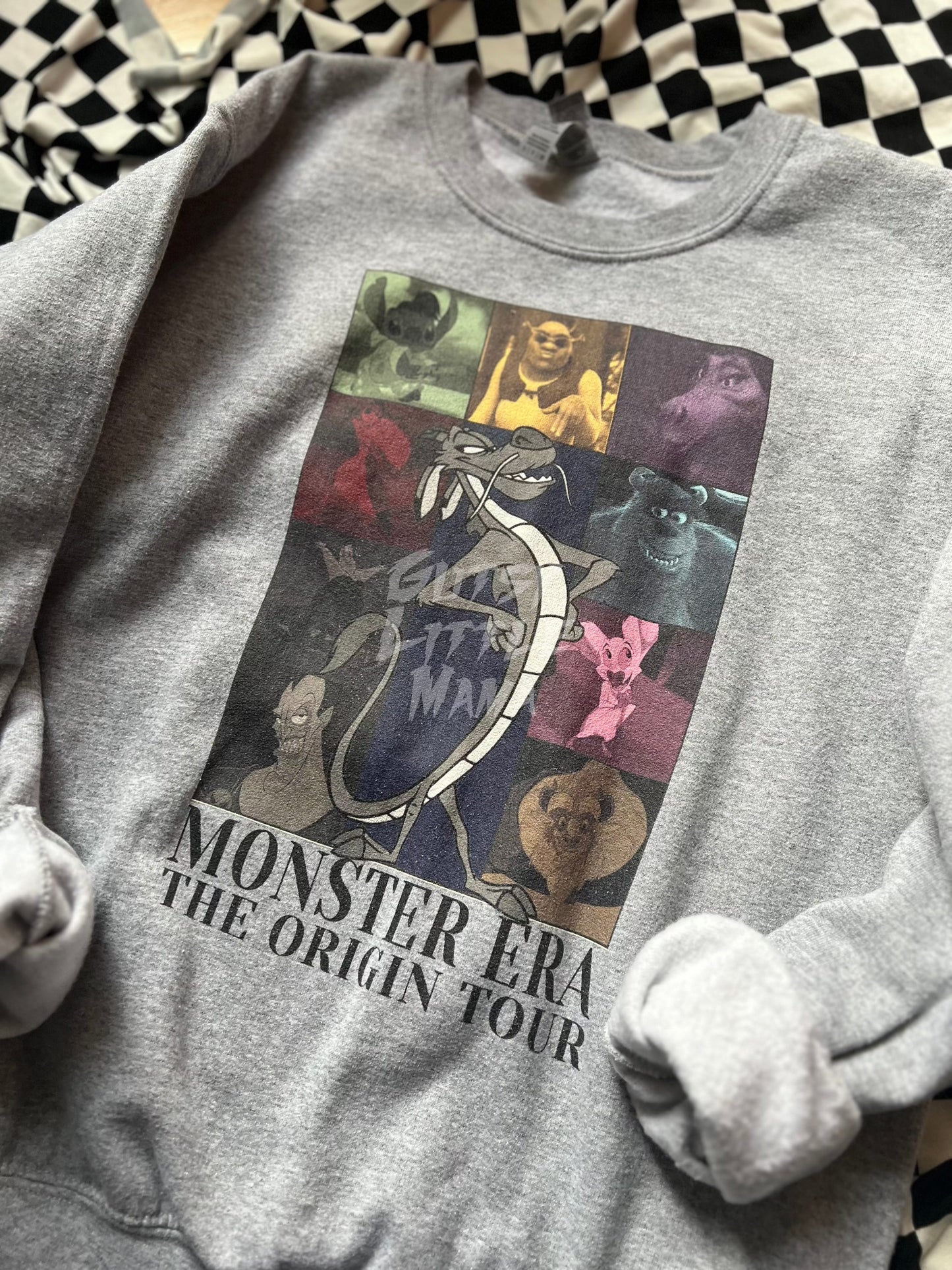 Monsters Origin Tour Sport Grey Crew - SMALL