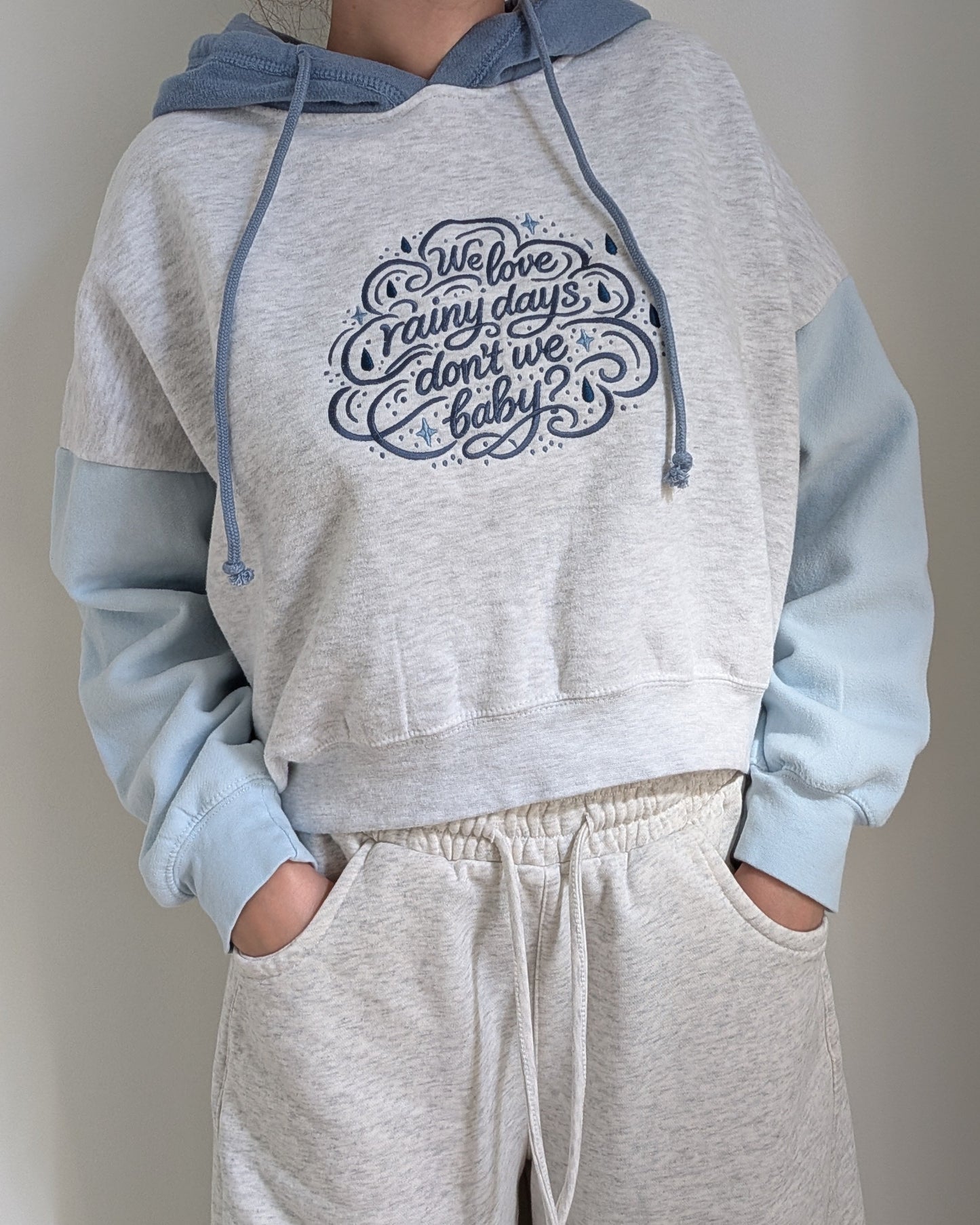 We Love Rainy Days Colorblock Hoodie