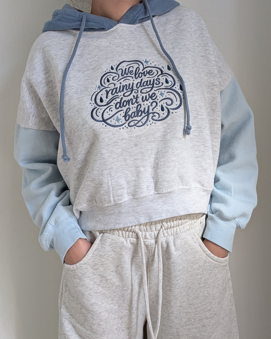 We Love Rainy Days Colorblock Hoodie