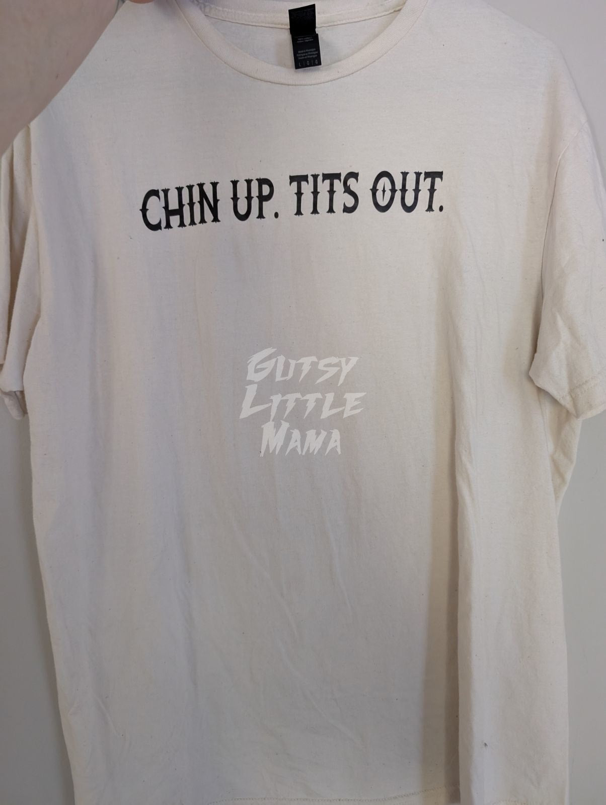 Chin Up Tits Out Tee - Size LARGE