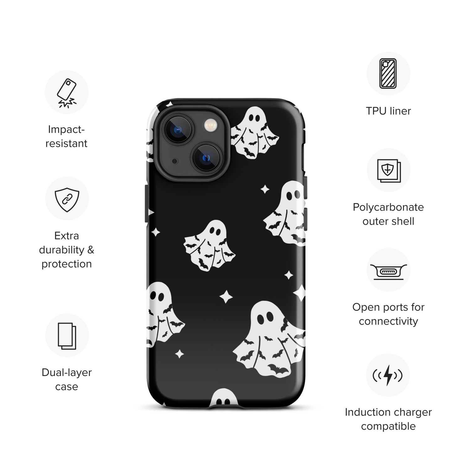 Bat Ghosts Tough Case for iPhone®